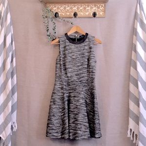 Madewell drop waist shift dress, exposed back zip, side pockets